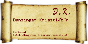 Danzinger Krisztián névjegykártya