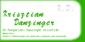 krisztian danzinger business card